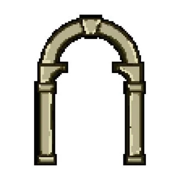 Stone arch gate illustrating ancient architectural structure Stock Illustration