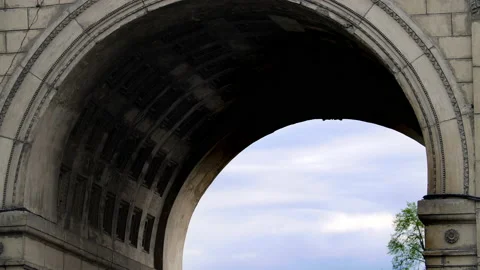 Stone arch with many decorative elements Video stock 155323248