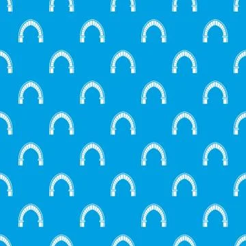 Stone arch pattern vector seamless blue 스톡 일러스트