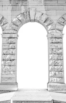 Stone arch suitable as a frame or border. Stock Photos