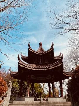 Stone arch in the temple Stock Photos