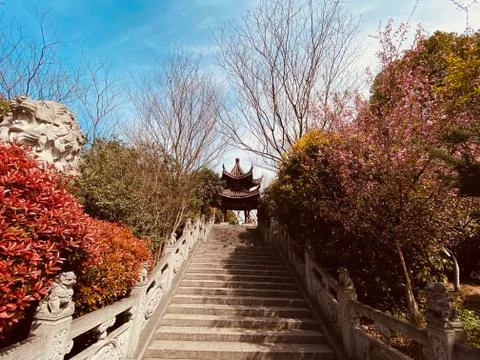 Stone arch in the temple Stock Photos