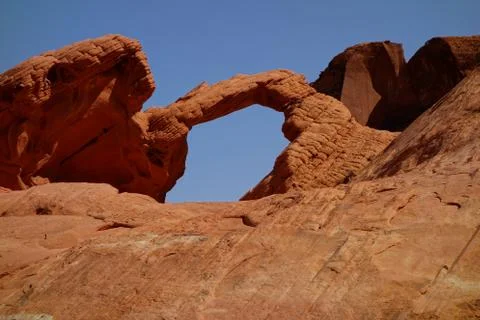 Stone arch in Valley of Fire State Park Stock Photos