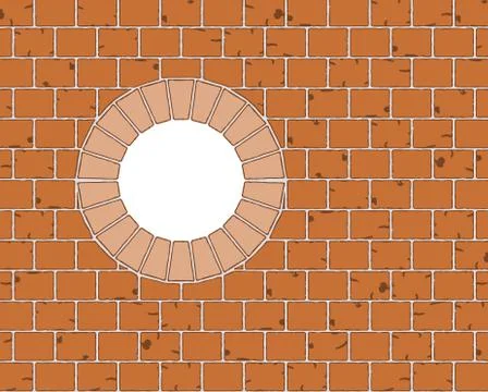 Stone Arch Window Stock Illustration