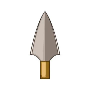 Stone arrowhead cartoon vector illustration Stock Illustration