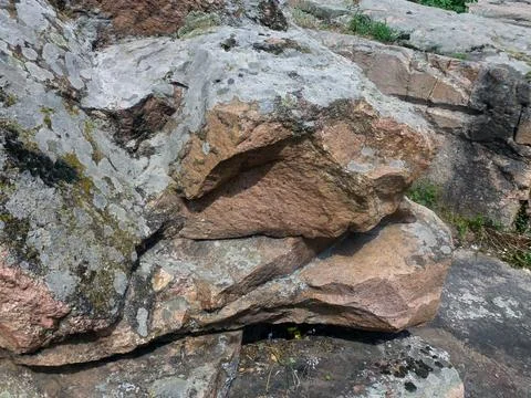 Stone background close-up. View from above Stock Photos