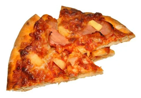 Stone Baked Ham And Pineapple Pizza Slices Stock Photos