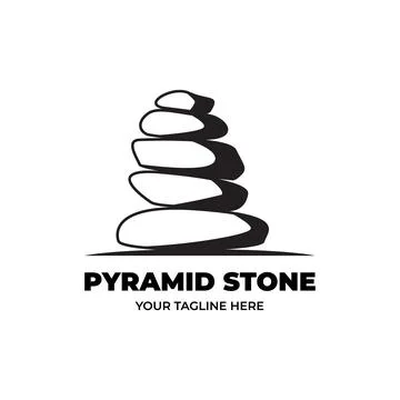 Stone balance logo vector illustration design Stock Illustration