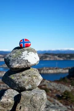 Stone balancing pyramid Stock Photos