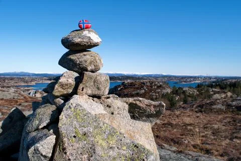Stone balancing pyramid Stock Photos