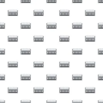 Stone balustrade architectural seamless pattern repeating background Illustrazione stock