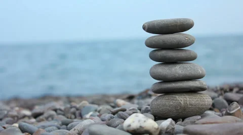 Stone on Beach 1 Stockbeeldmateriaal 27270830