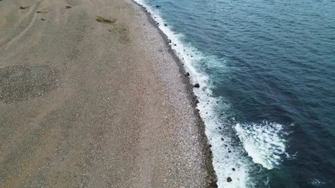 Stone Beach 4K Areal Stock Footage 249907715