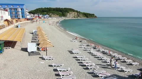 Stone beach on the move Stock Footage 21761217