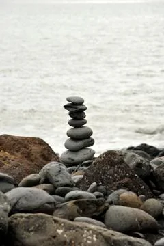 Stone on the beach Stock Photos