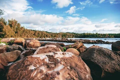 Stone on beach. Stock Photos