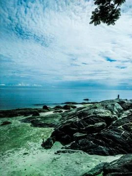 Stone on the beach Foto stock