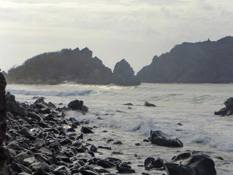 Stone beach Stock Photos