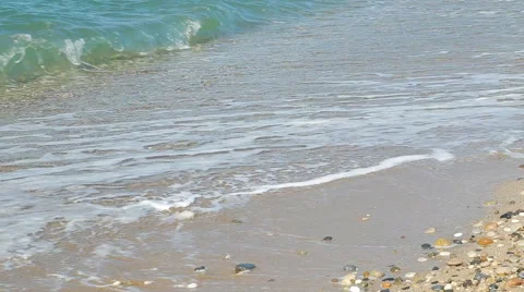 Stone beach wave Stock Footage 58159543