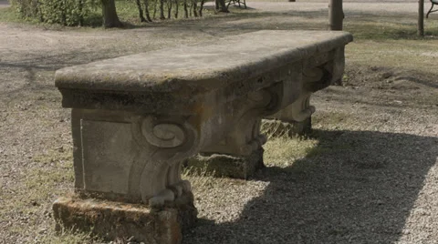 Stone bench 4k - Wide Shot - Schönbrunn | Vienna Video stock 39154516