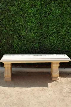 Stone Bench with Copy Space Stock Photos