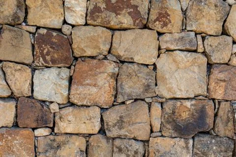 Stone block built wall Stock Photos