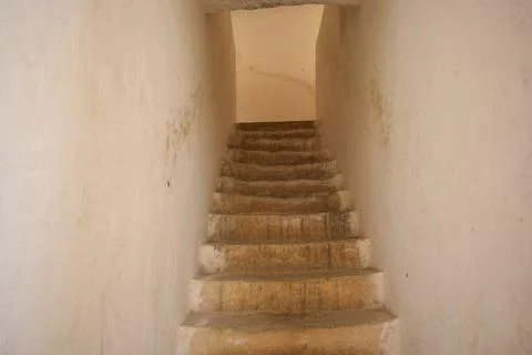 The Stone block Steps walk path in the park/Fort stock photograph image Stock Photos