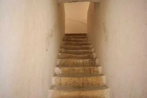 The Stone block Steps walk path in the park/Fort stock photograph image Stock Photos