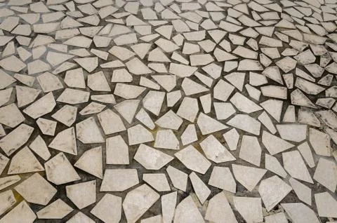 Stone block tile floor Foto stock