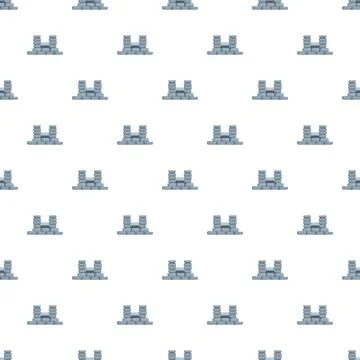 Stone block wall architecture seamless pattern background Illustrazione stock