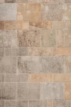 Stone block wall background, old wall texture Foto stock