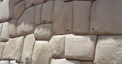 Stone Block Wall in Cuzco Peru Video stock 78705095