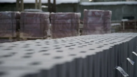 Stone blocks lie outdoor Stock Footage 82129688