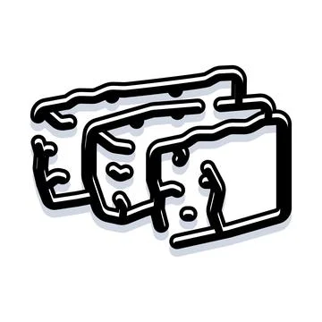 Stone blocks or bricks construction material icon イラスト素材