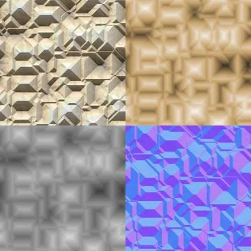 Stone blocks seamless generated texture (with diffuse, bump and normal map) Stock Illustration