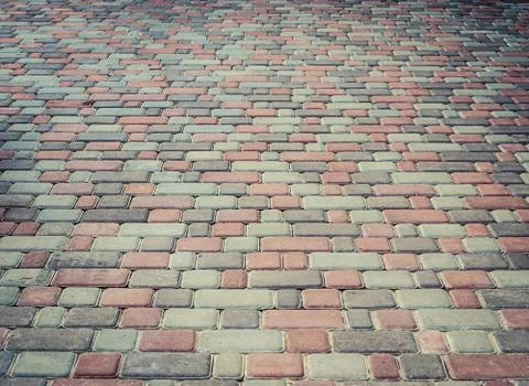 Stone blocks in the walkway Stock Photos