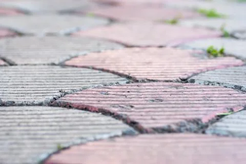 Stone blocks in the walkway Stock Photos