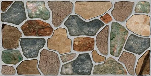 Stone blocks in wall decor tile background texture. Stock Photos