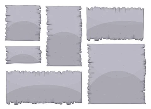 Stone board in cartoon style vector illustration Stock Illustration