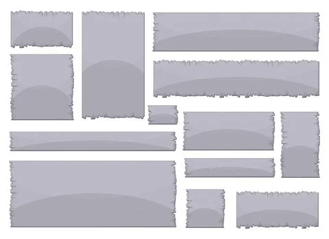 Stone board in cartoon style vector illustration Stock Illustration