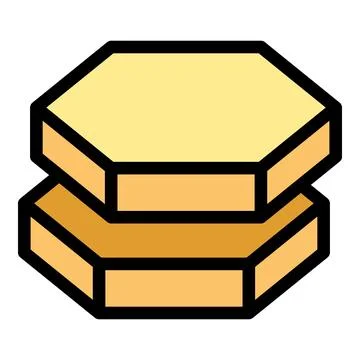 Stone board icon vector flat Stock Illustration
