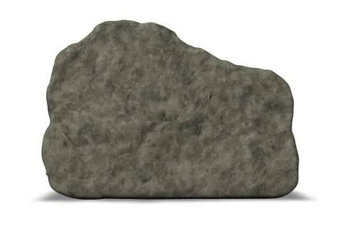 Stone board on white background - 3d illustration Stock Illustration