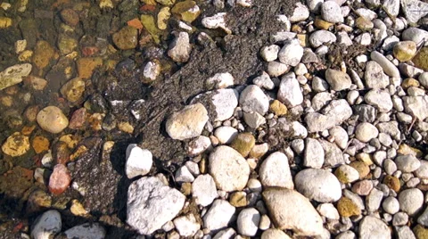Stone bottom of the lake 4 Stock-Footage 42125897