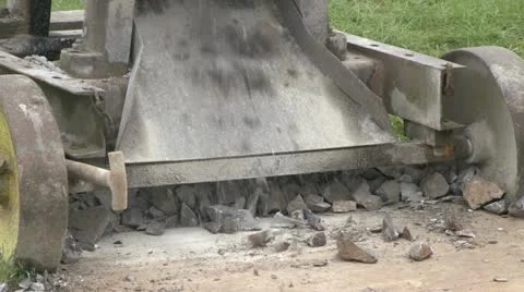 Stone braking machine 10 Stock Footage 20472213
