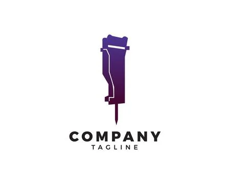 Stone Breaker Logo Template Vector Icon Illustration Design Stock Illustration