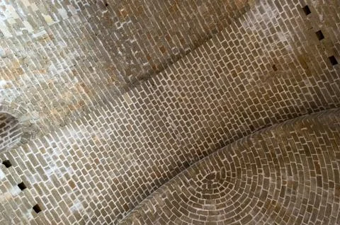 Stone brick arch Foto stock