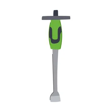 Stone brick chisel cartoon vector illustration Illustrazione stock