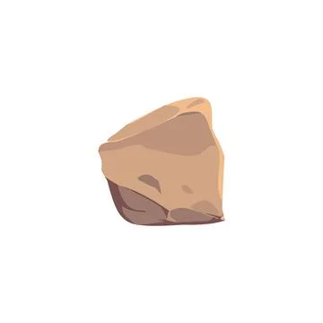 Stone brick, rock flat vector, brown textured surface road or floor material Stock Illustration