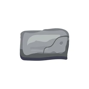 Stone brick, rock vector, grey textured surface road material, paving Stock Illustration