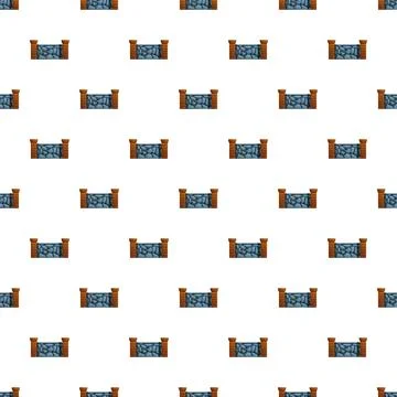 Stone brick wall and pillar seamless pattern 스톡 일러스트
